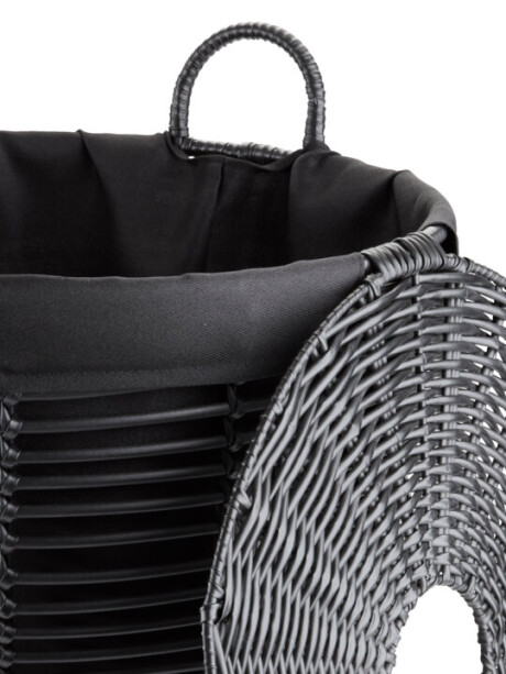 Cesta para ropa ELIF Ø40xH56cm negro Cesta para ropa ELIF Ø40xH56cm negro