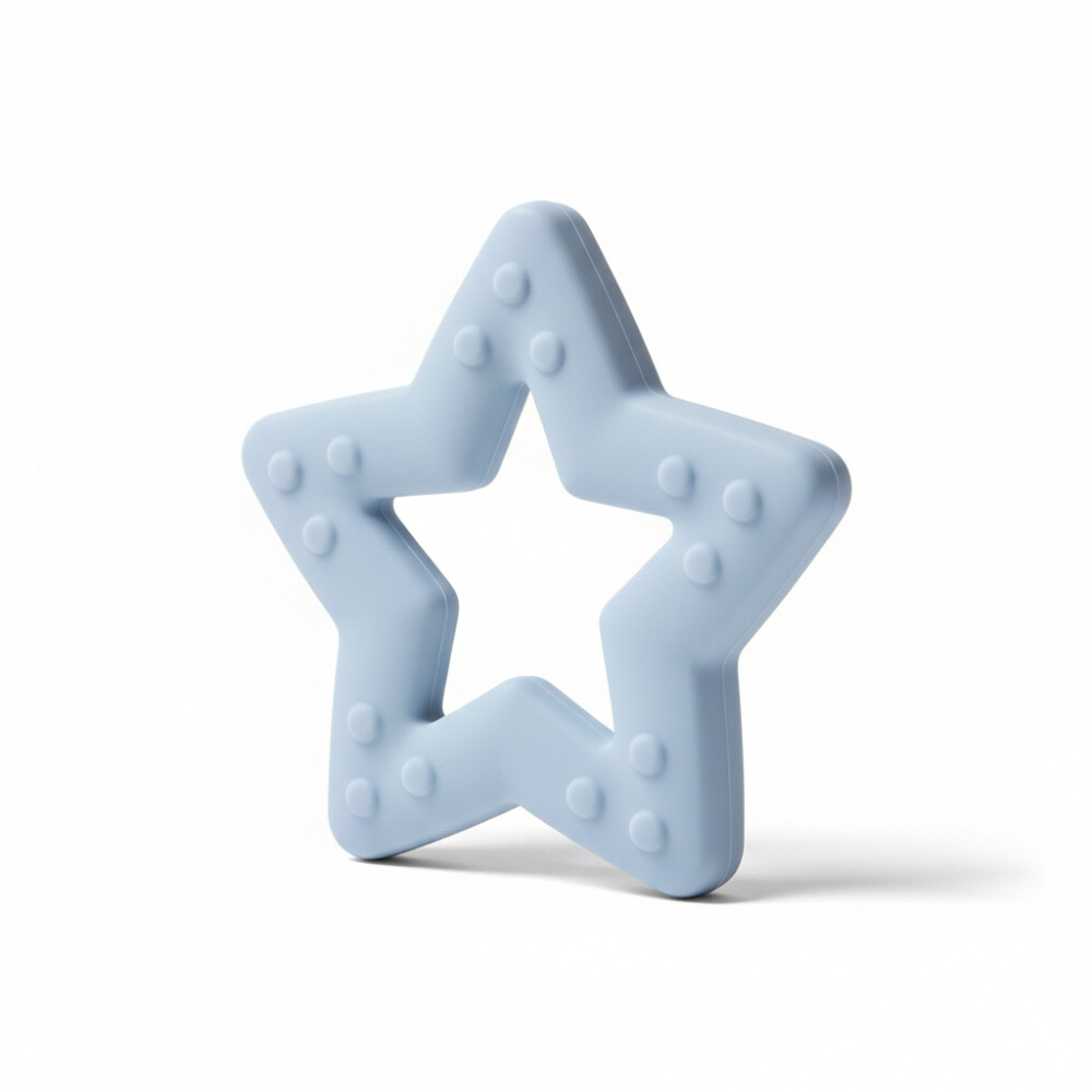 Mordillo silicona estrella Mumlove celeste