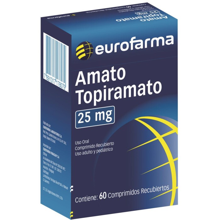 AMATO 25 MG. CJ X 60 COMP. REC. única