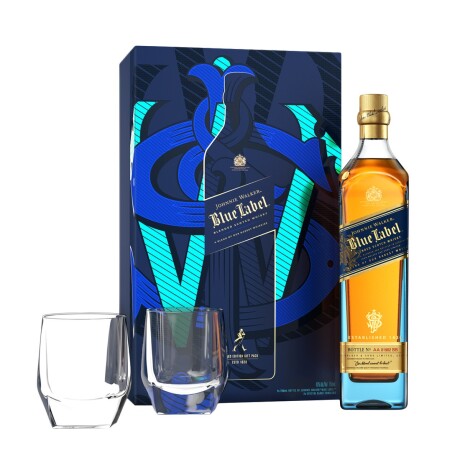 Pack Whisky Johnnie Walker Blue Label 750ML + 2 Vasos 001