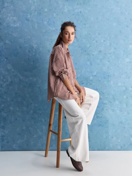 CAMISA ALLIE VELERISTA CHOCOLATE