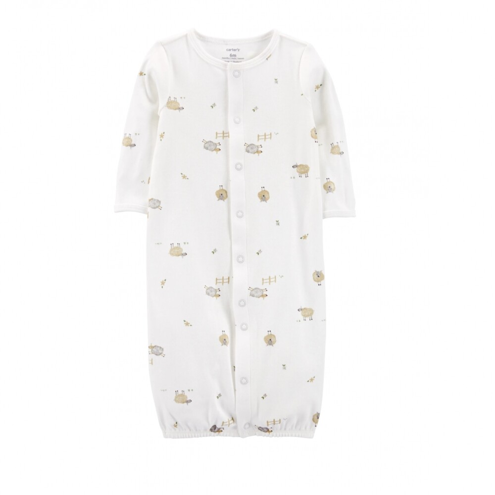 Enterito Carters Con medias y gorro - Primer Muda NB Farm Blanco