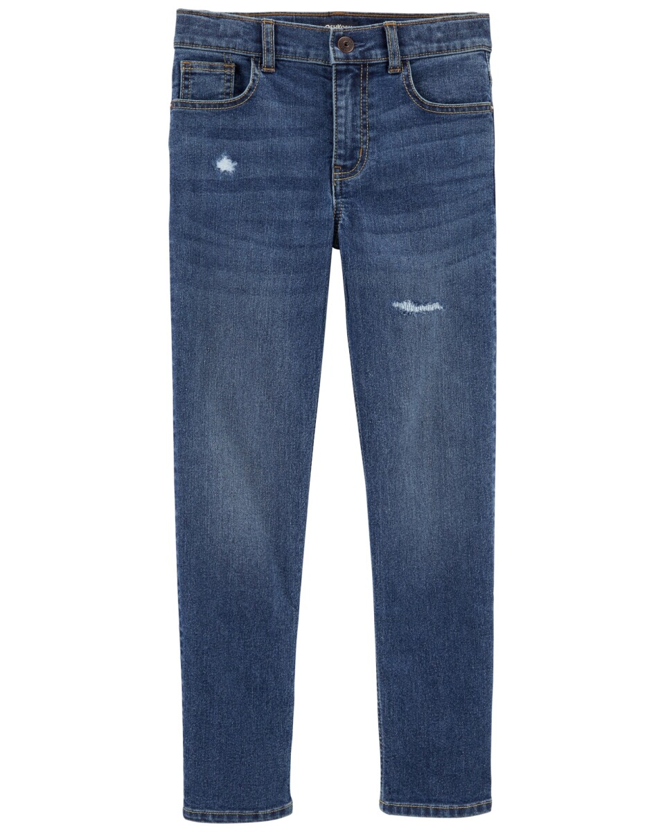 Pantalón de jean con detalles rasgados 