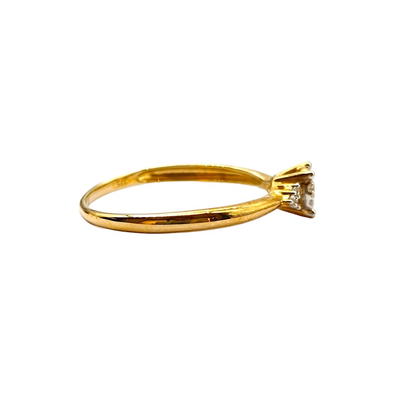 Anillo Halo-Oro bajo-Piedra Zirconia-AN8062 conpiedra