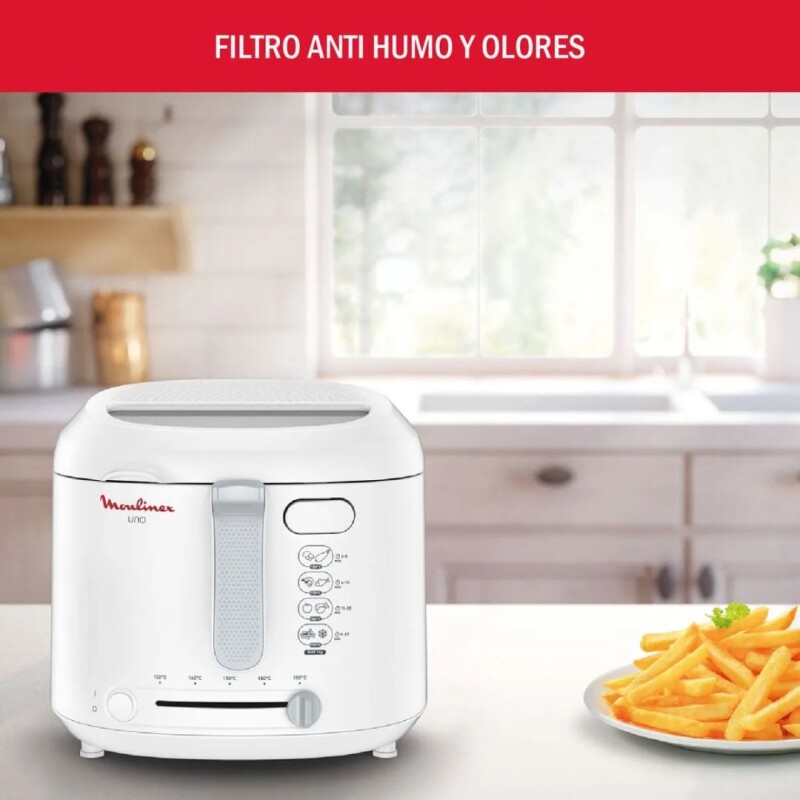 Freidora con Aceite Uno M - Moulinex | Color blanco Freidora con Aceite Uno M - Moulinex | Color blanco