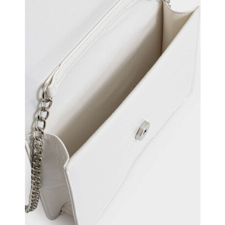 Bandolera Cuerina Solapa Blanco Crudo