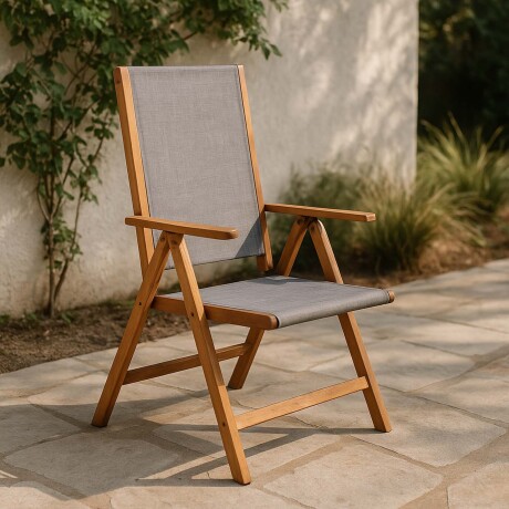 SILLA RECLINABLE MADERA GRIS PLAYACAR