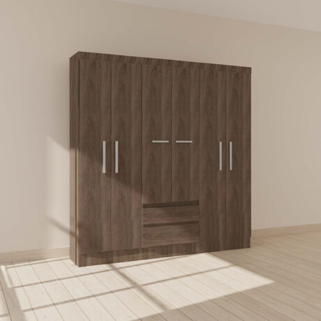 PLACARD ROPERO 6 PUERTAS MDP MARRON 0600R VIENA
