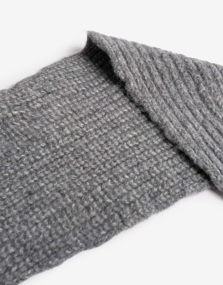 Cuellos Cuello Tejido Gris - Gris Melange