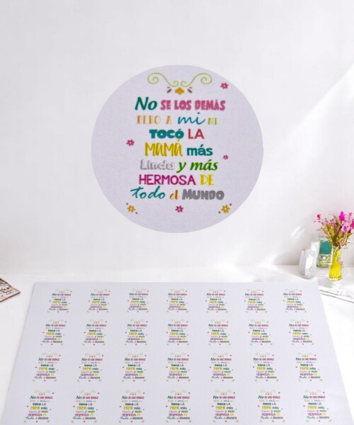 Stickers día de la madre plancha DISEÑO 11