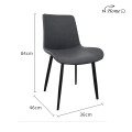 Juego De Comedor Mesa vidrio Símil Mármol + 4 Sillas Ecocuero Mesa blanca + 4 sillas blancas