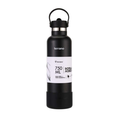 Botella Térmica Con Pico 750Ml. Negro