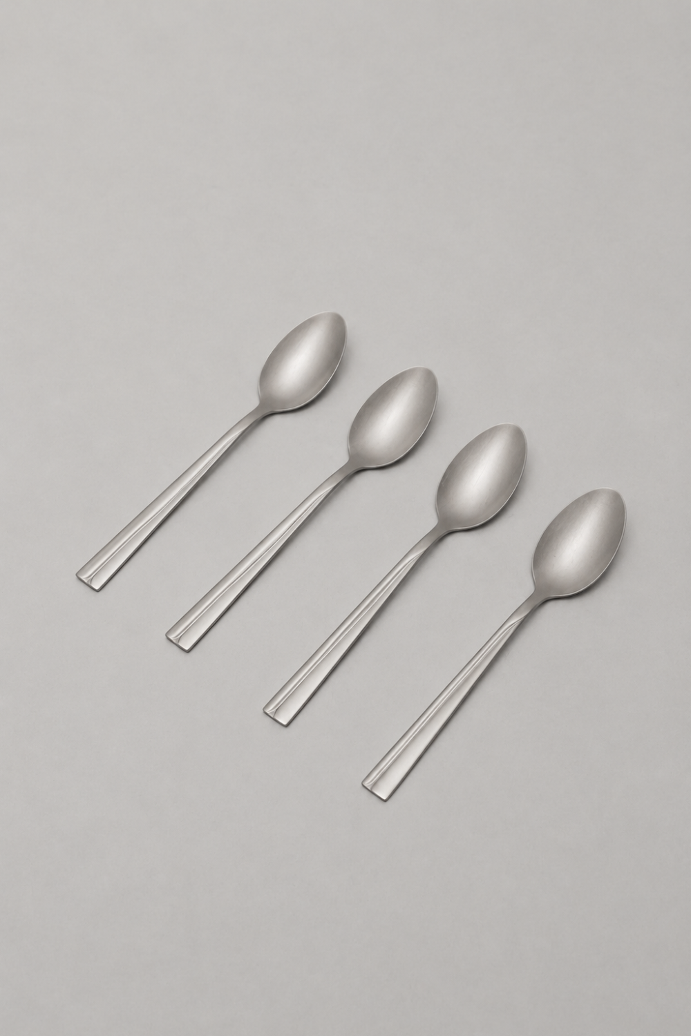Cuchara Asher De Té Set 4 Un. Plateado Brillante Color Unico