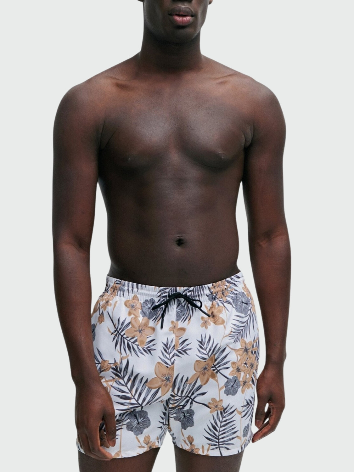 BOSS Black - Short Baño Estampado Blanco