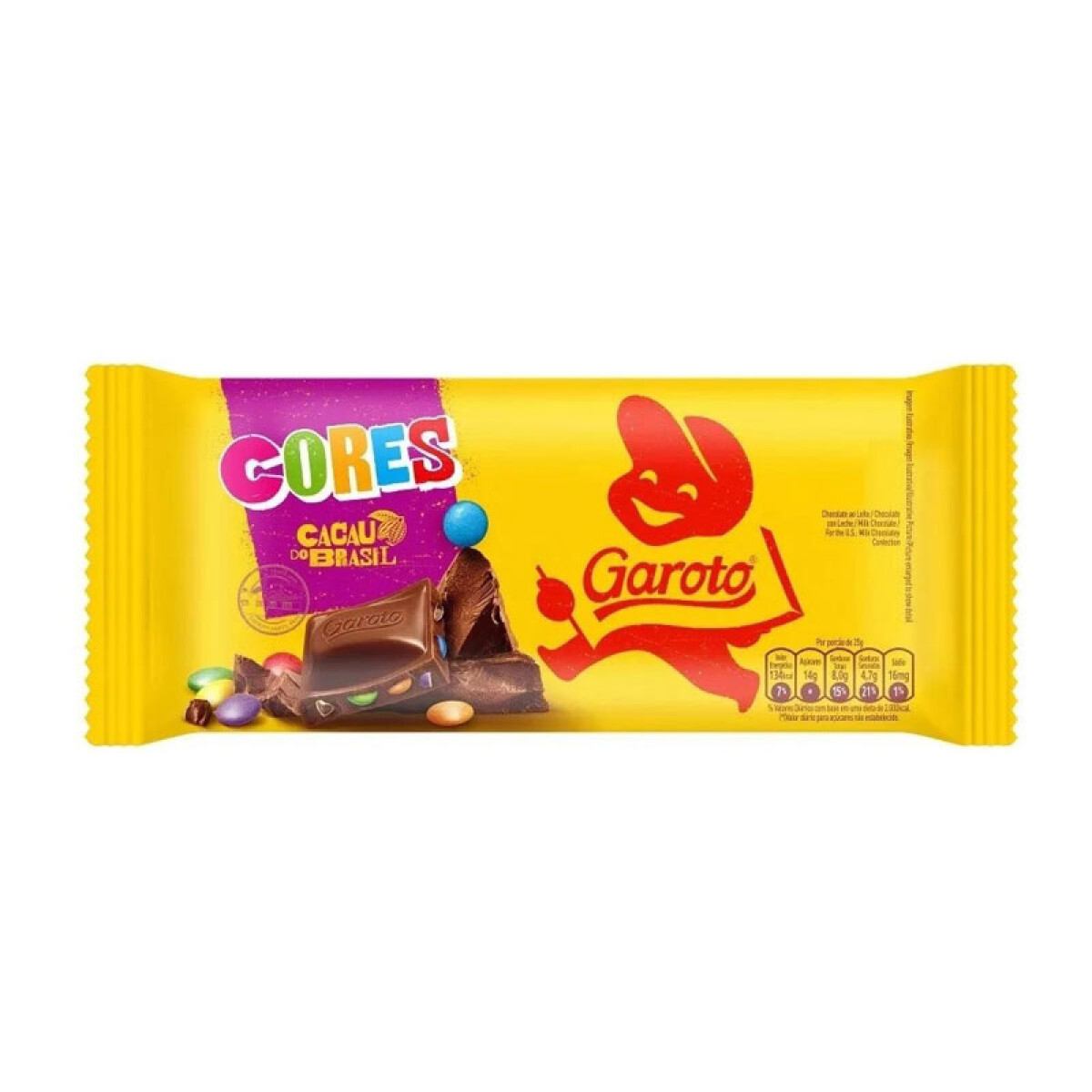 Chocolate GAROTO Tableta 80 Grs - Colores 