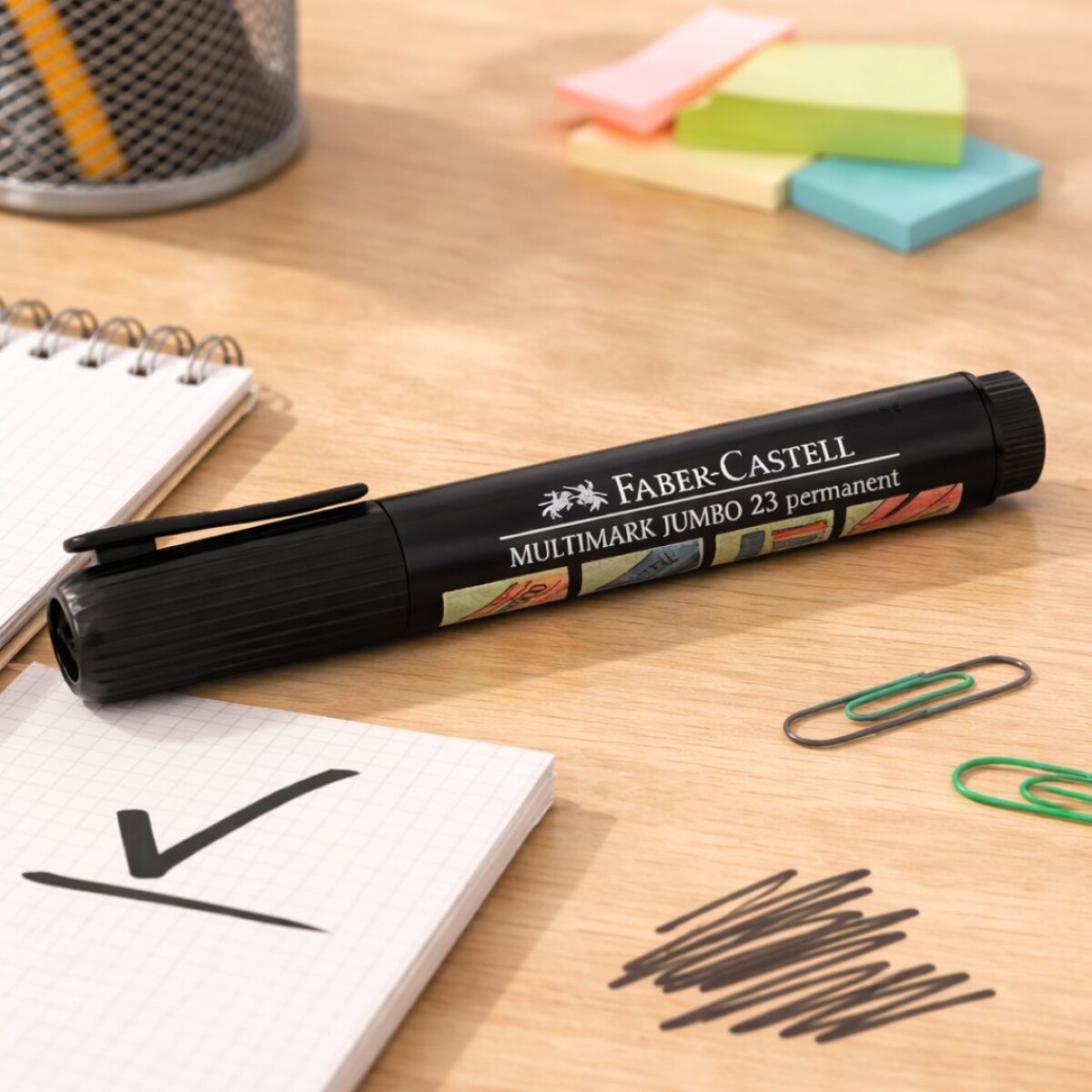MARCADOR PERMANENTE FABER CASTELL J23 NEGRO 