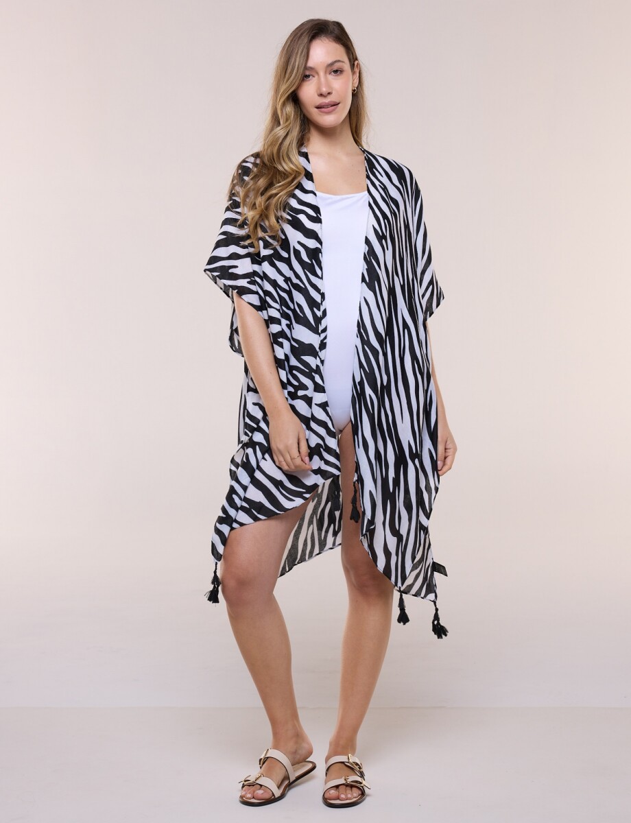 Kimono Zebra - Negro/blanco 