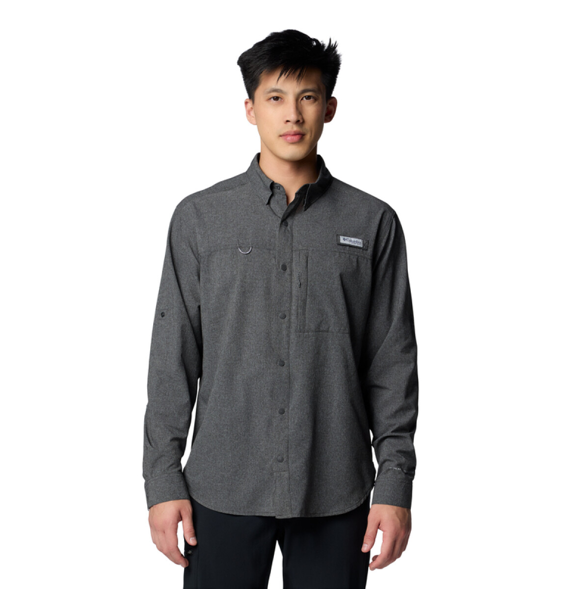 Camisa PFG Solar Breeze Woven Hombre - BLACK 