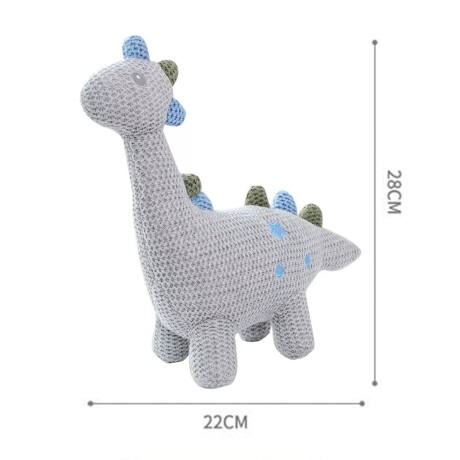 Peluches de Animales Tejidos Crochet c/ Cascabel Bebés Niños Dinosaurio