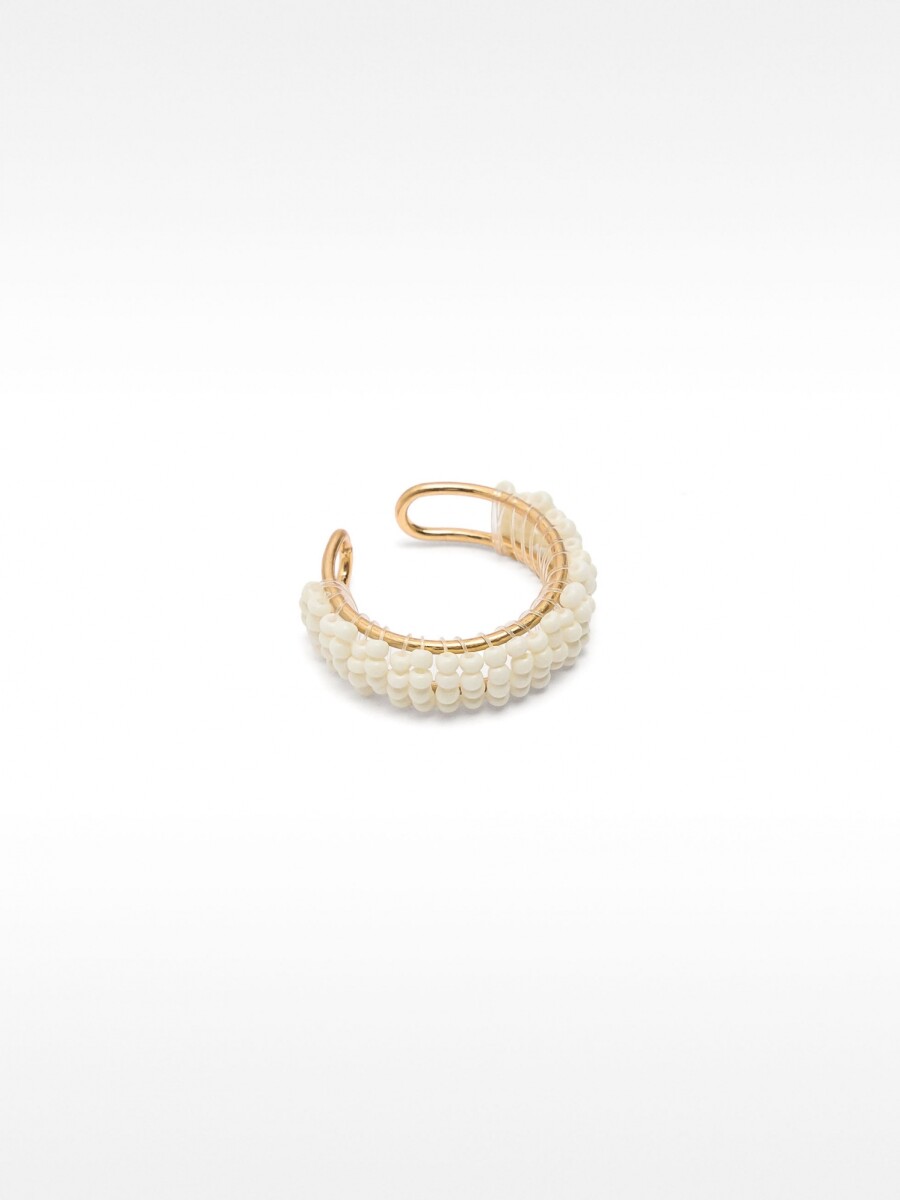 Anillo Con Abalorios blanco