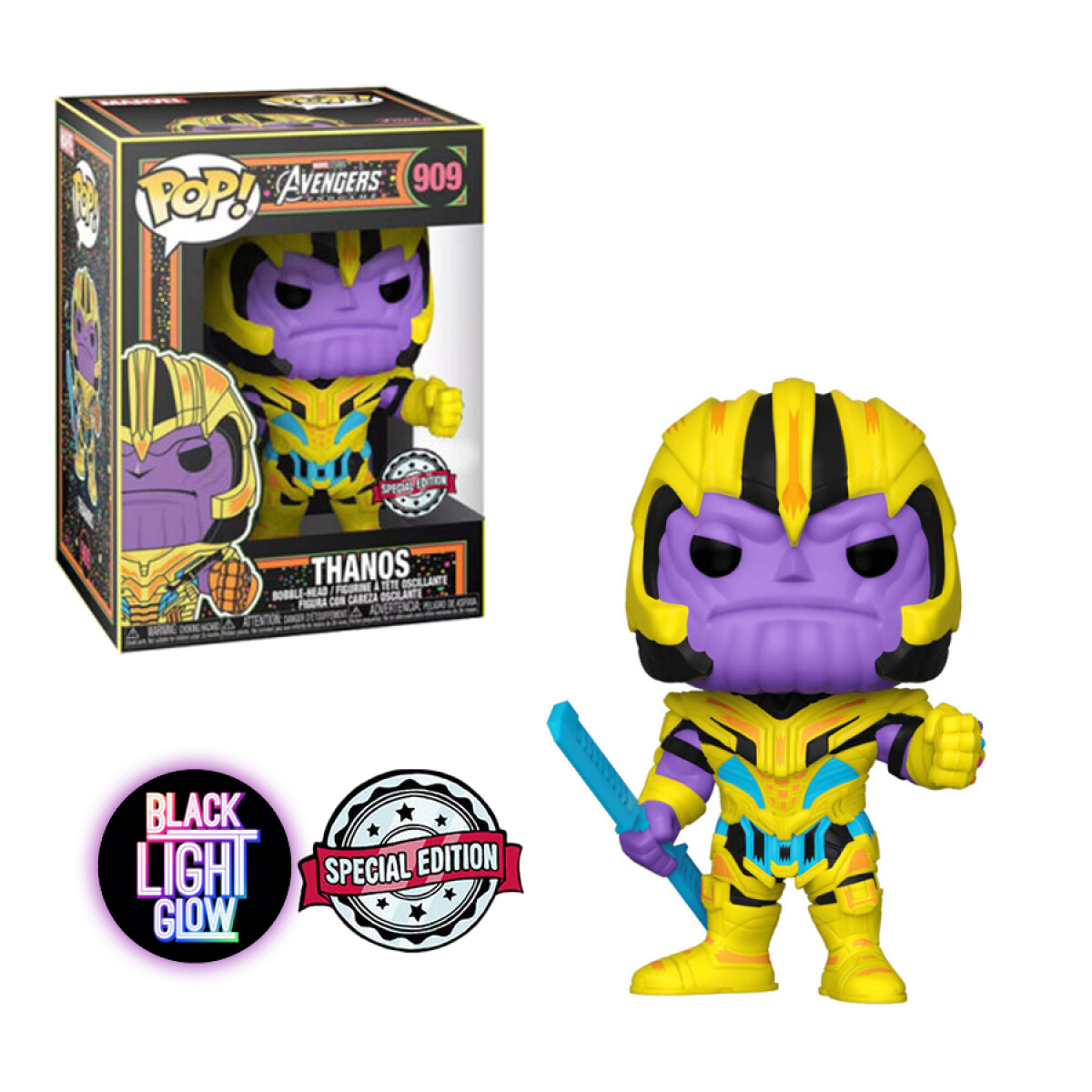 Thanos • Marvel [ Exclusivo - Black Light Glow] - 909 