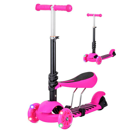 Monopatin Tripatín Buggy Infantil C/ Asiento Y Guía Rosa