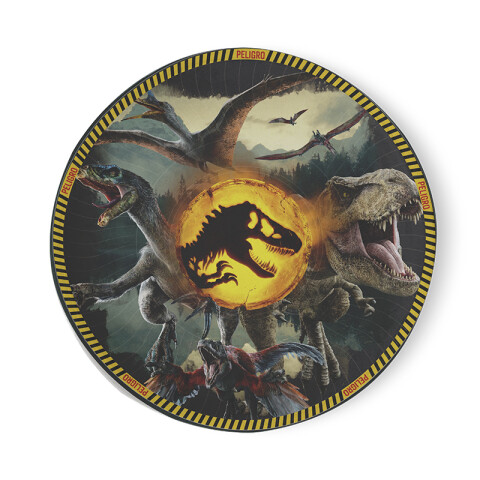 Cotillón Platos Descartables x 8 Jurassic World U