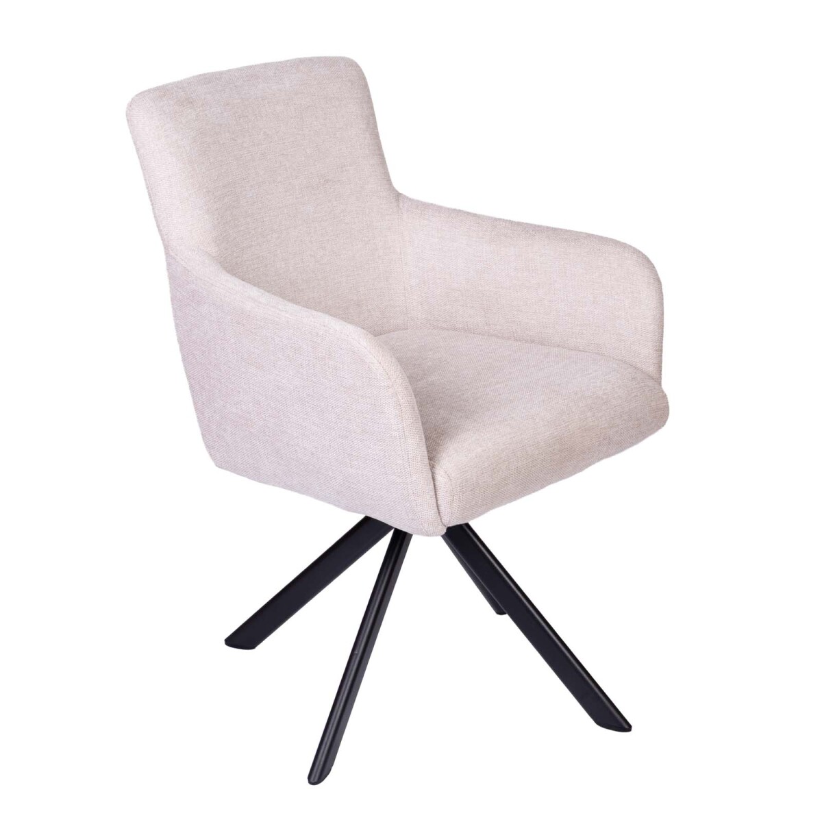 BUTACA DE COMEDOR - HIERRO-Y-TELA NATURAL-BEIGE SISSI 