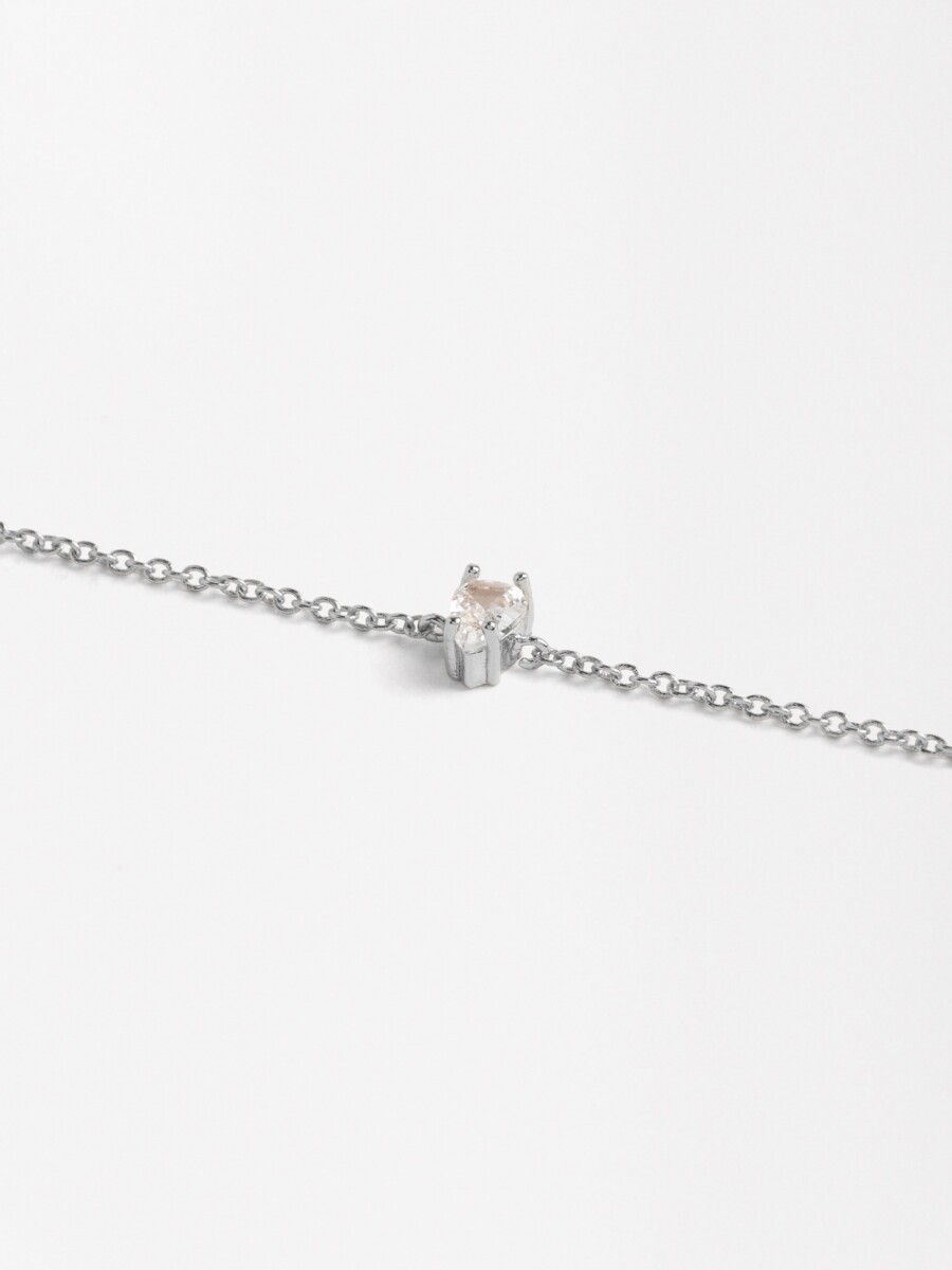Pulsera Con Circonitas plateado