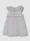 Vestido Con Estampado De Ramitas Blanco