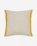 Almohadón Suerta 100% lino beige y mostaza 45 x 45 cm