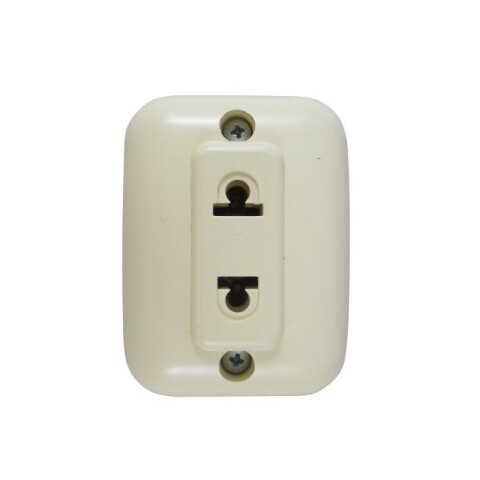 TOMA EXTERNA UNIVERSAL 10A C/ROSETA MARFIL TOMA EXTERNA UNIVERSAL 10A C/ROSETA MARFIL