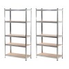 Combo Estanterías Metálica x2 con 5 Estantes MDF 180x90x40cm Combo Estanterías Metálica x2 con 5 Estantes MDF 180x90x40cm