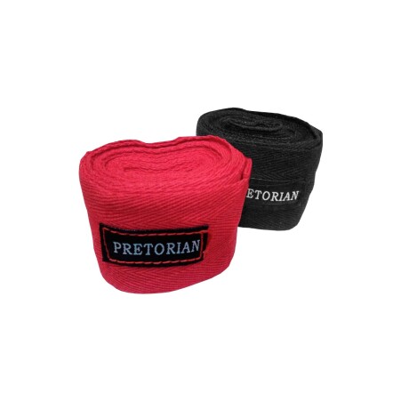 Set Guantes Boxeo Pretorian Vendas Bucal Profesional - Rojo