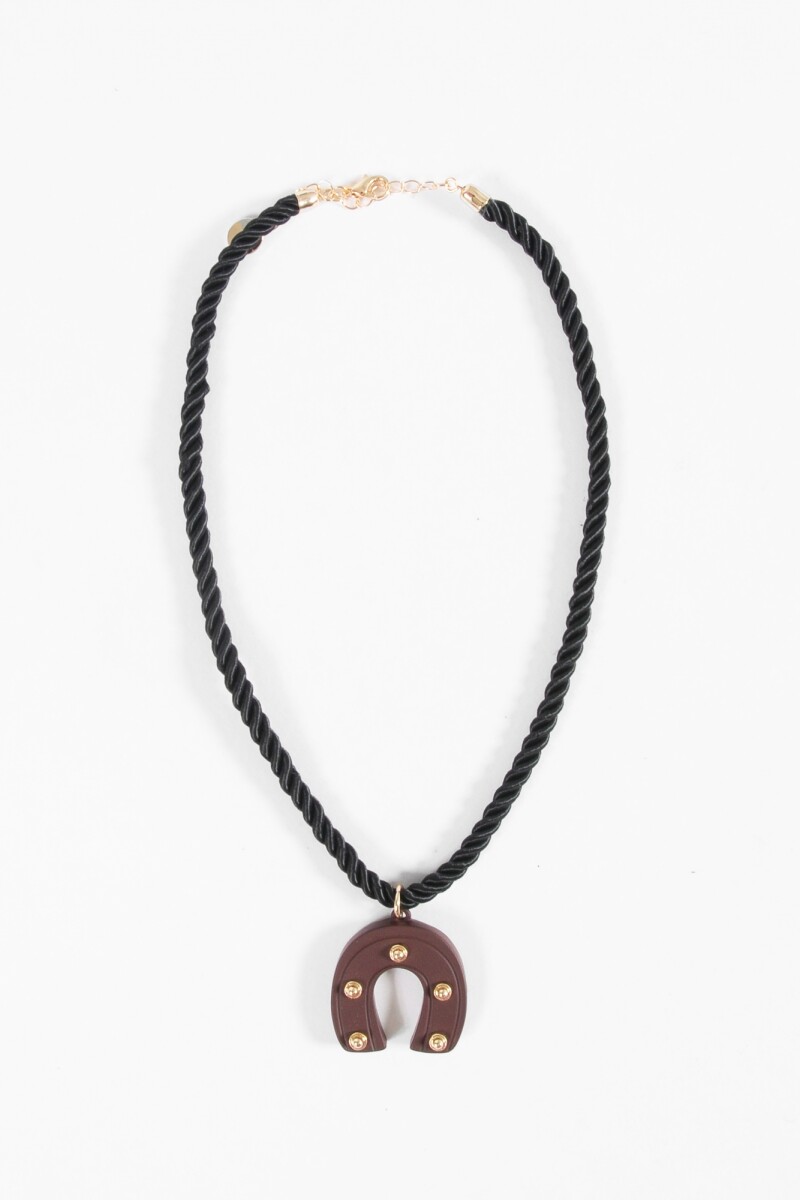 Collar cordón charrúa negro