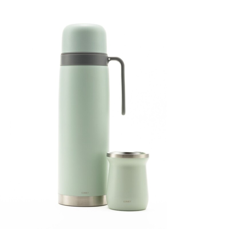 Set termo Comet Bologna 1 lt + Mate de 160 ml Verde