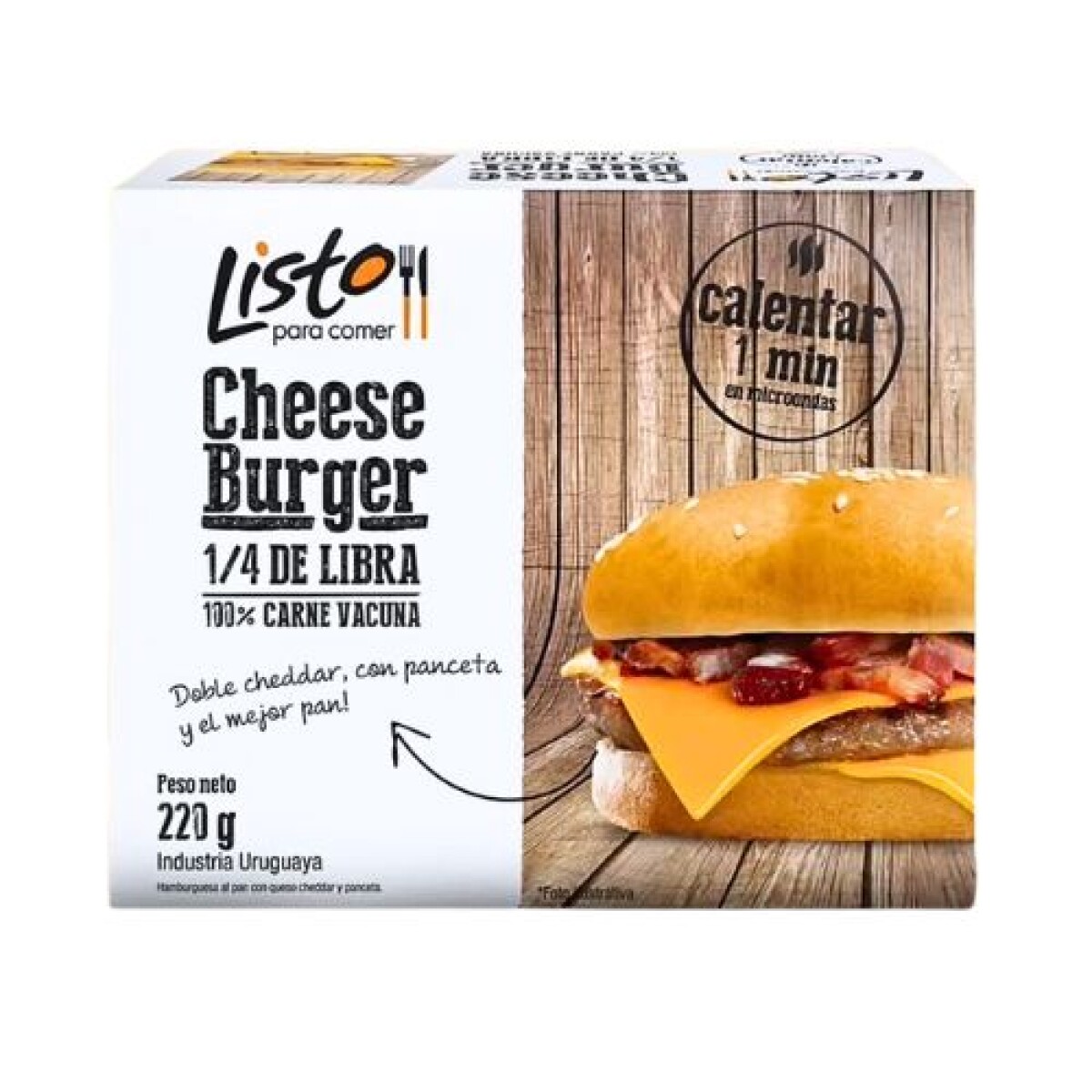 Cheeseburger Listo para Comer - 150 g 