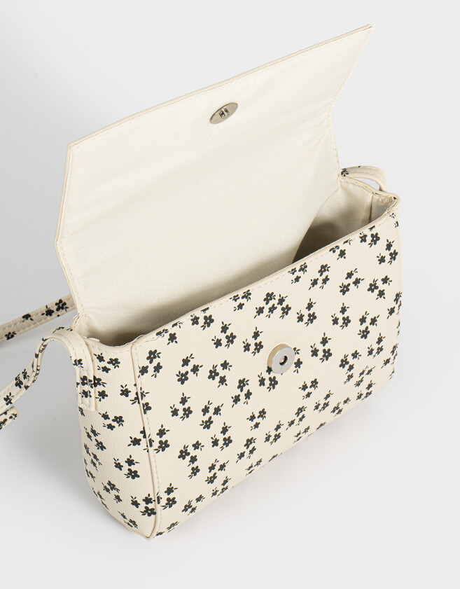 Bandoleras Special Price Clasico Bandolera Cuerina Solapa - Estampado Flores
