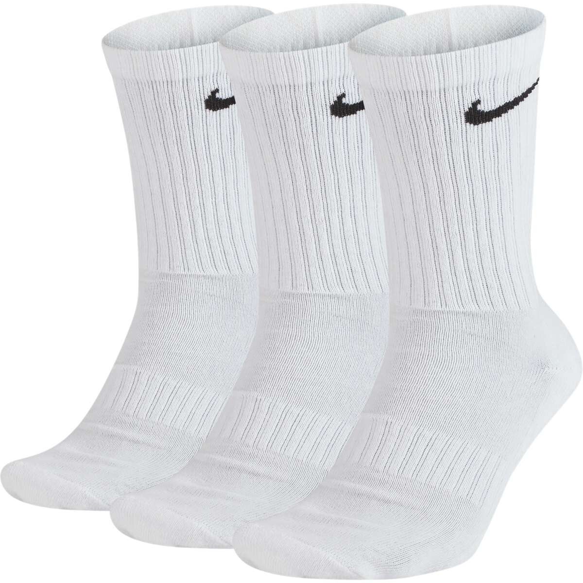 Medias Nike Everyday Cush Media larga 3-Pack de Hombre - Blanco 