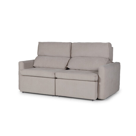 Sofá Santiago (Rebatible) - Tela Microfibra - 2,5 cuerpos TC 1010 (Beige)