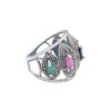 Anillo Cúpula-Plata 925-Piedras Varias-AN3249 conpiedra