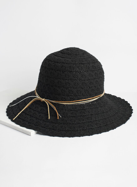 Sombrero broderie Negro