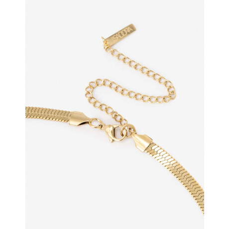 Collar Corto De Acero Dorado