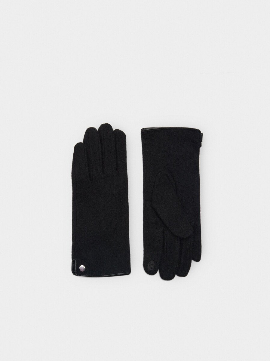 Guantes De Lana - negro 