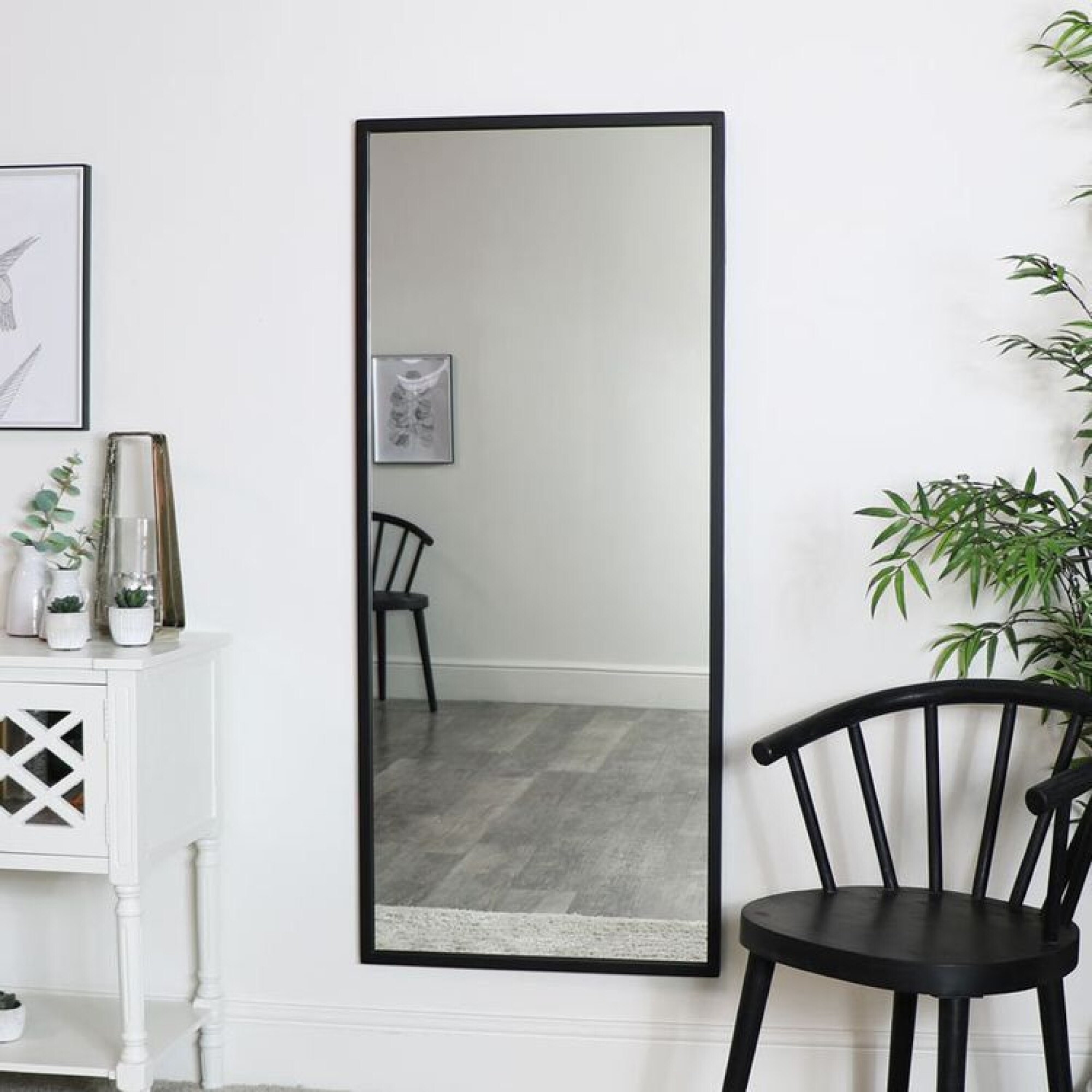 Espejo decorativo rectangular para pared con base de MDF de 130x62 cm y 2,2  cm de grosor Forme