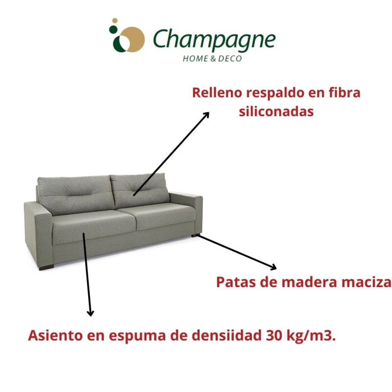 SOFA 3 CUERPOS - TAPIZADO TELA EASY CLEAN BEIGE SOFA 3 CUERPOS - TAPIZADO TELA EASY CLEAN BEIGE