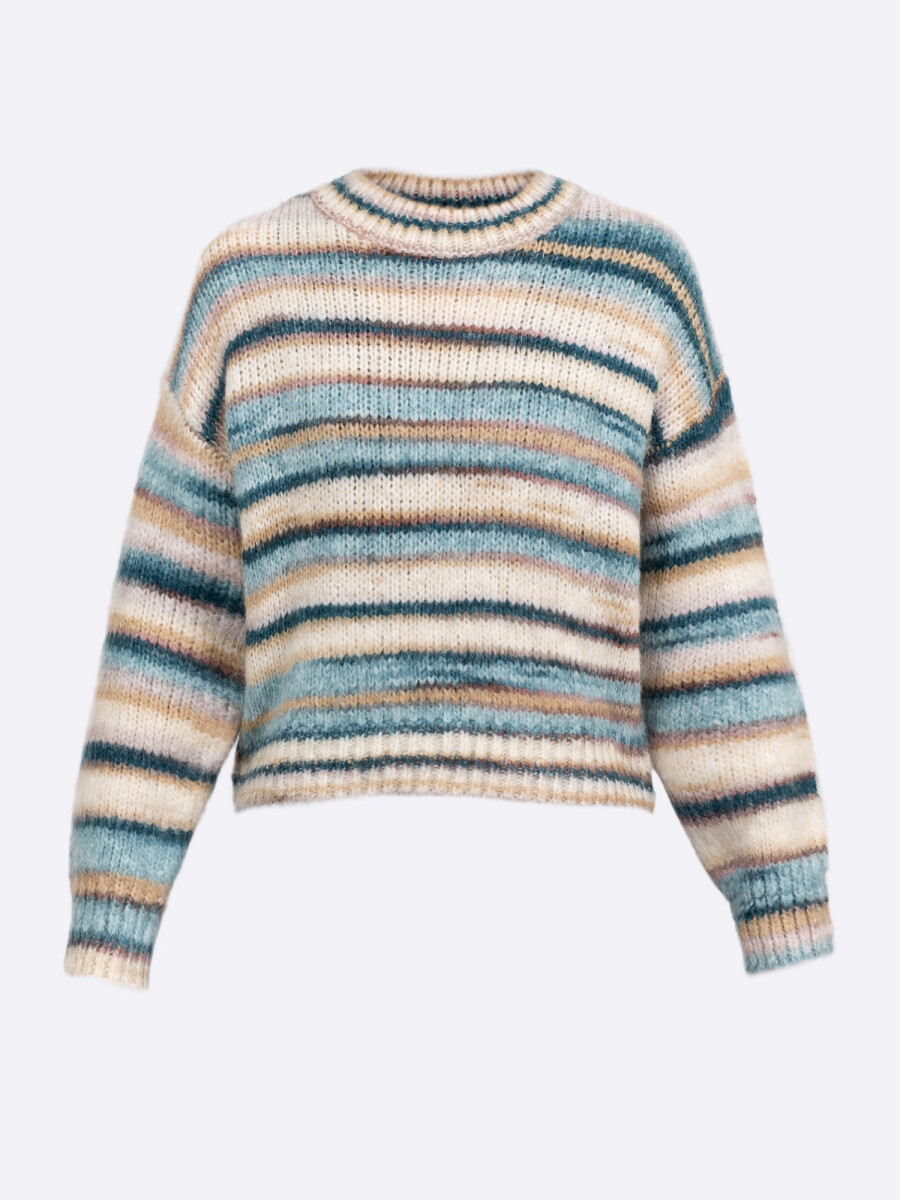 Sweater veteado - azul 