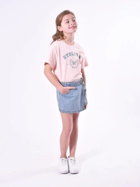 SHORT POLLERA POLA CELESTE