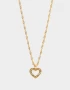 Cadena Corta con Dije Con strass Cadena Con Dije De Corazón - Dorado