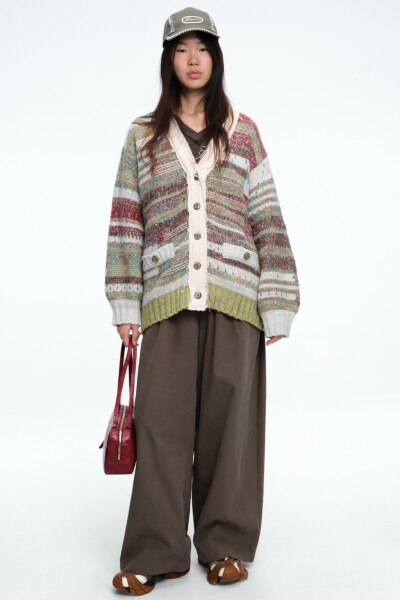 SACO TEJIDO Verde Oliva